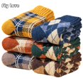 thumbnail image 2 of Calcetines térmicos de lana para mujer, medias cálidas y súper gruesas para senderismo, trabajo en invierno, tubo medio suave, 5 pares, 2 of 4