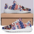 thumbnail image 3 of Happy 4th Of July Shoes Patriotic Gnomes Truck Print Sneakers Lightweight Comfortable Running Shoes for Men Women White Size 7.5, 3 of 7