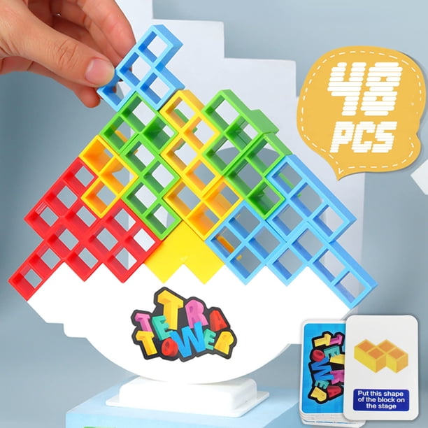 Juego de bloques de equilibrio apilable ALKISTA Tetra Tower, 48 unidades