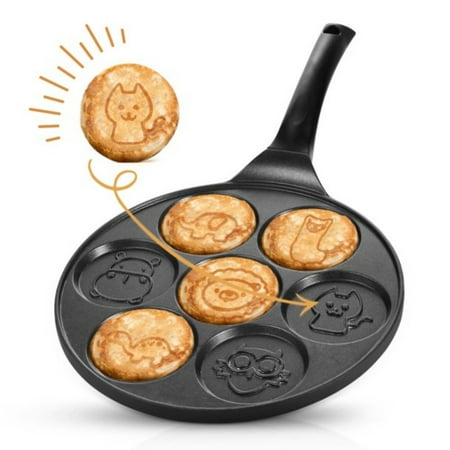 

AAOMASSR 10-inch 7-Cup Non-stick Pancake Egg Omelet Pan Multifunctional - Animal