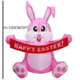 thumbnail image 6 of Inflatable Bunny Easter Outdoor Decoration, Blow Up Inflated Rabbit with LED Lights, Party Inflatable Bunny Spring Holiday Decor for Garden Lawn Patio, 6 of 6