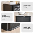 thumbnail image 6 of Chests Of Drawers, 6 Drawers Dresser for Bedroom, 45" Tall Dresser with Curved Profile Design, Wood Fluted Chest of Drawer, Modern Drawer Storage Organizer for Bedroom, Living Room, Entryway, 6 of 9