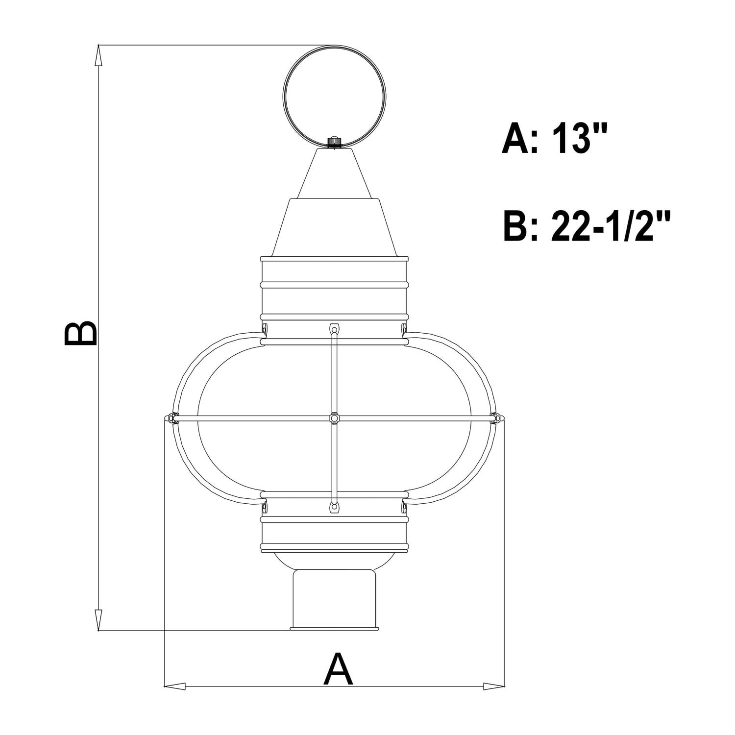 Vaxcel Chatham 1L Black Coastal Outdoor Globe Post Light Clear Glass