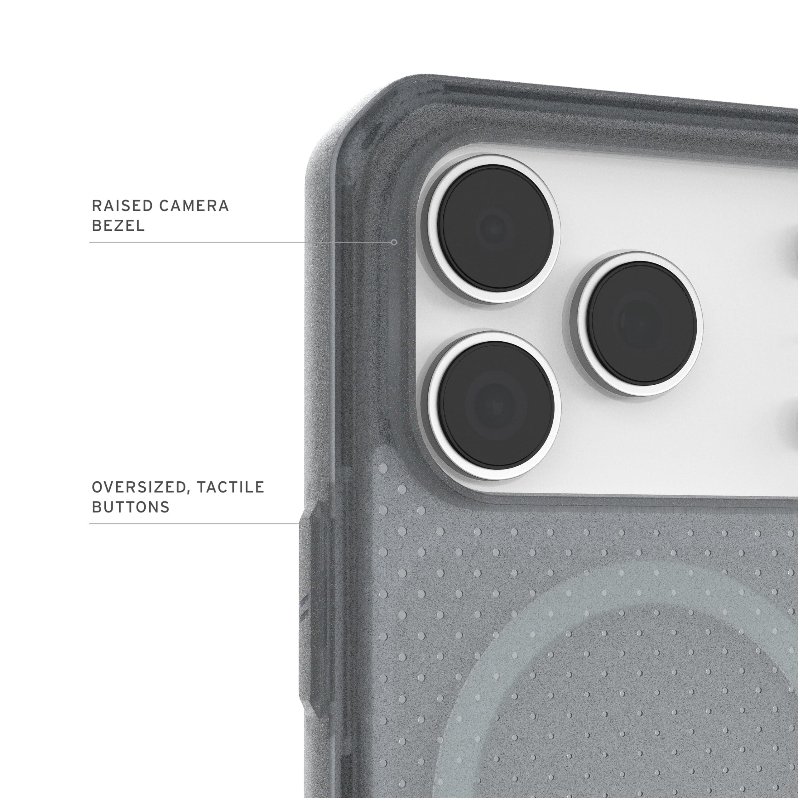 UAG iPhone 17 Pro Case Dot - Compatible with MagSafe Translucent Military Grade Protective Cover, Ash