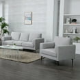 thumbnail image 5 of ACME Kyrene Recessed Arm Accent Chair in Light Grey, 5 of 7