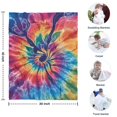 thumbnail image 4 of Colorful Rainbow Tie Dye Spiral Pattern Blanket,Comfortable Soft Flannel Throw Blanket,All Season,Warm Lightweight Blankets for Sofa Bed Couch Living Room Chair,30"x40", 4 of 4