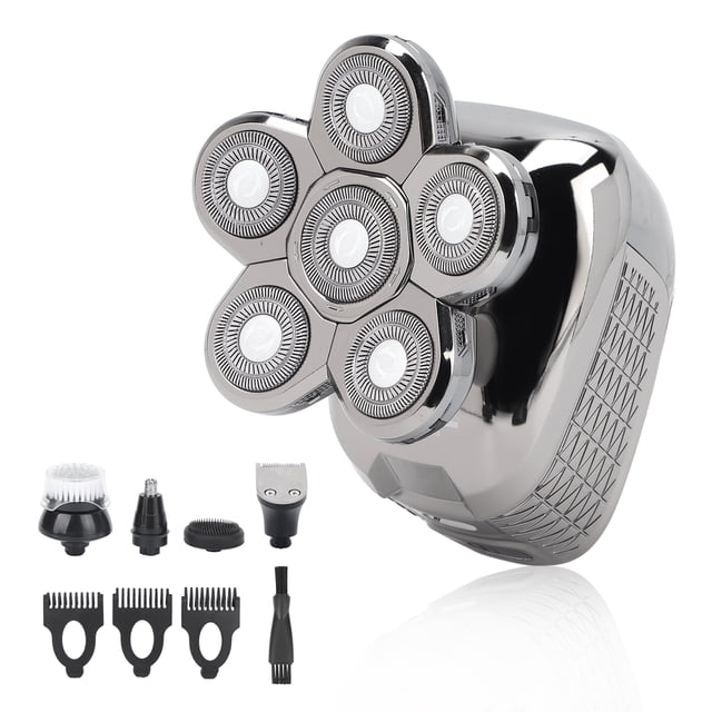 Tondeuse à Cheveux Multifonctionnelle, Kit de Toilettage Rechargeable par USB Rasoir Électrique 6D Tondeuse à Poils de Nez Multifonctionnelle pour Maison Voyage