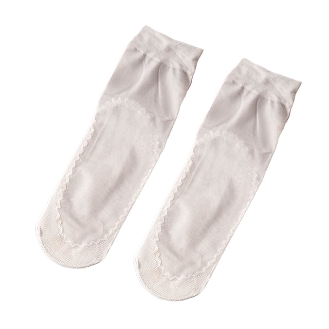 Qarigey Calcetín suave antideslizante a prueba de sudor calcetines de secado rápido Anti-colgante multicolor medias transpirables para niña Medias Gris