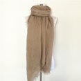 thumbnail image 3 of Nueva bufanda shemagh para mujer, chales y bufandas de lino y algodón de alta calidad, bufanda cálida de color sólido, envío gratis, hijab arrugado, 3 of 5