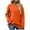 Orange6, variant on Lmnyox Fall Pullover Tops for Women Soft Long Sleeve Sweatshirts Loose Casual Solid Color Shirts Fashion Clothes