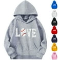 thumbnail image 5 of Cmfcve Children's Pullover Hoodie Boys & Girls Preppy Hooded Sweatshirt Youth Oversized Long Sleeve Activewear Pullover Jacket, 5 of 5