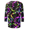 thumbnail image 5 of VERUGU Womens Tops 3/4 Sleeve T-Shirt Spring Summer Crew Neck Carnival Print Loose Comfortable Casual Blouse Multicolor S, 5 of 5