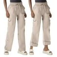 thumbnail image 2 of yunLCZ Wide Leg Pants Woman Cargo Pants For Women High Waisted Wide Leg Casual Pants Y2k Streetwear Trousers With 6 Pockets Business Work Casual Pants, 2 of 4
