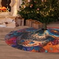 thumbnail image 6 of Lsque Colorful Floral Skull A Print Christmas Tree Skirt, Tree Skirt with Ties or Velcro, Perfect for Holiday Decorations, Halloween, and New Year-30", 6 of 7