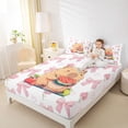 thumbnail image 3 of Erosebridal Cartoon Capybara Queen Sheet Sets,Watermelon Apple Pattern Bed Set For Capybara Lovers 4pcs, 3 of 6