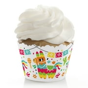 Big Dot of Happiness Pinata Party - Colorful Fiesta Decorations - Party Cupcake Wrappers - Set of 12