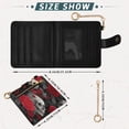 thumbnail image 3 of Small Wallet For Women Bifold Leather Pocket Coin Credit Card Holder With RFID Blocking Skulls&red Roses, 3 of 6