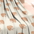 thumbnail image 3 of Cute Hedgehog Pattern Blanket,Comfortable Soft Flannel Throw Blanket,All Season,Warm Lightweight Blankets for Sofa Bed Couch Living Room Chair,30"x40", 3 of 4