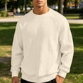 thumbnail image 7 of Hurxie Men's Sweater Crewneck Cable Knit Textured Sweaters Pullover Casual Sweater for Men Beige,M, 7 of 7