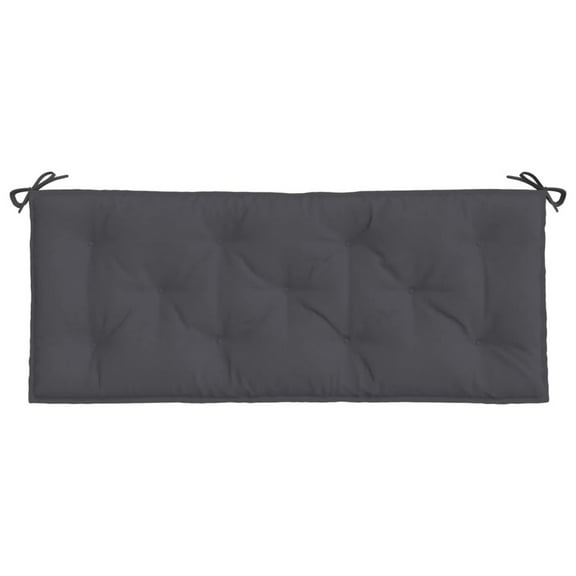 Claire Outdoor Cushion for Bench, 47 Inch, Dark Gray Tufted Oxford