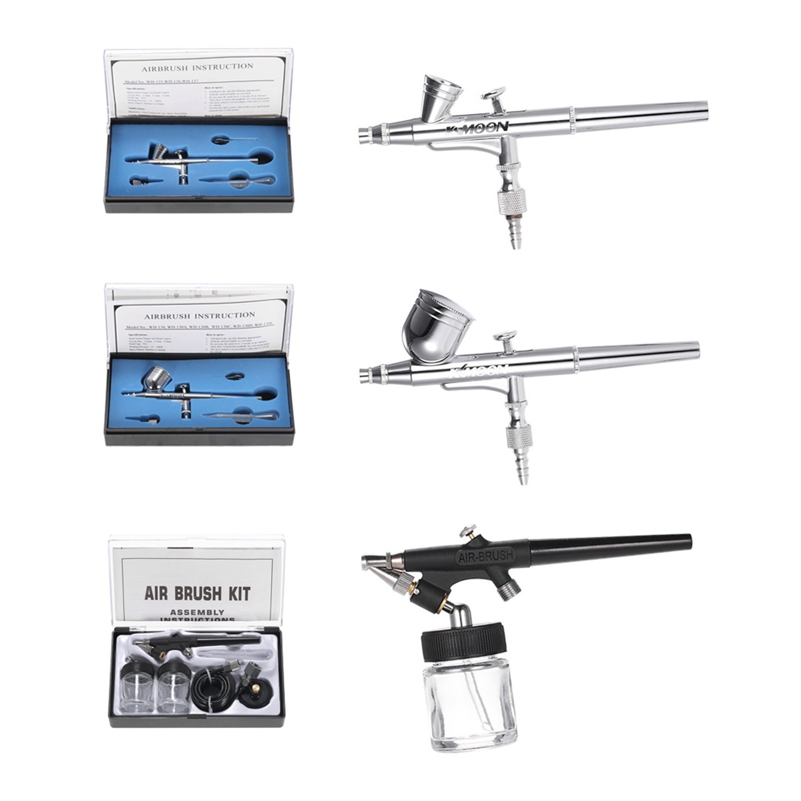 Professional Airbrush Air Compressor Kit Oil-less Quiet High-pressure Spraying Pump Tattoo Manicure Cake Spray Gun