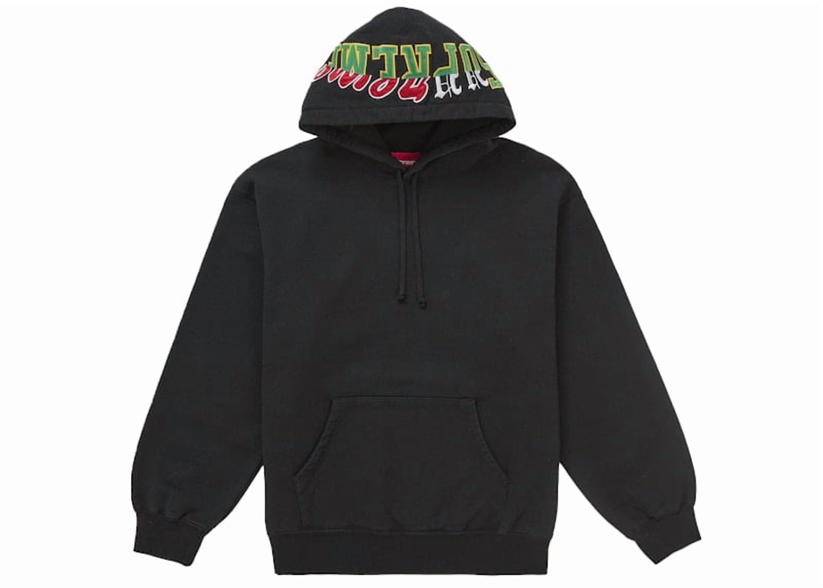 Supreme Men's Wild Embroidered Hooded Sweatshirt Black, from
