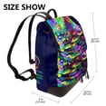 thumbnail image 2 of Fotbe Howling Wolf Mochila Bolso con Estampado para Mujer, Mochila Antirrobo de Nylon Impermeable, Bolsa Ligera de Hombro, 2 of 4