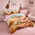 thumbnail image 2 of Erosebridal Desert Floral Cross Pink Cowgirl Print Twin Bedding Sets, Country Style Bedding Comforter Set for Girls, Pink Reversible 7pcs, 2 of 6