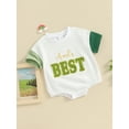 thumbnail image 2 of Bagilaanoe Newborn Baby Girl Boy Summer Rompers Letters Print Short Sleeve Bodysuits 3M 6M 12M 18M Infant Casual One Piece Short Jumpsuit, 2 of 8