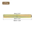 thumbnail image 2 of 2Pack Door Knob Spindle, 85mm Long Door Spindle Replacement Door Handle Parts, Gold, 2 of 6