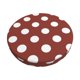 thumbnail image 1 of Balery Maroon And White Polka Dot Fundas de asiento para taburete de bar redondo de tela de terciopelo ajustables que protegen de arañazos y manchas para sillas de 14 a 17 pulgadas.-13 inch, 1 of 7