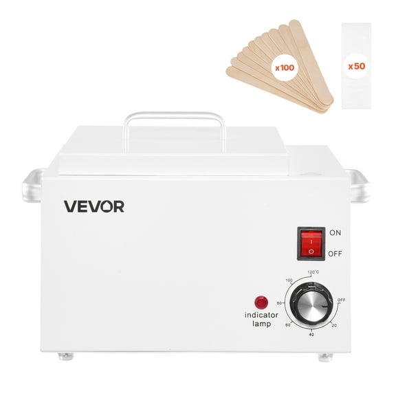 VEVOR Single Wax Warmer, 3000ML 300W Professional Wax Warmer for Hair Removal, 32 ℉ to 248 ℉ Adjustable Electric Waxing Heater Pot with 100PCS Sticks & 50PCS Papers for Home Use, Beauty Salon, Spa
