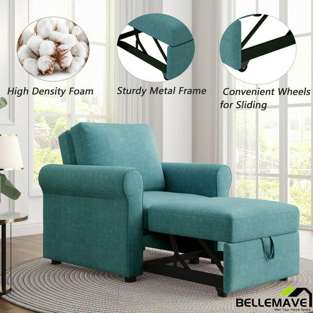 Bellemave 3in1 Sofa Bed Chair,Convertible Sleeper Chair Bed,Adjust
