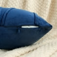 thumbnail image 3 of Unique Bargains Velvet Throw Pillow Covers Set of 2 Square Cushion Navy Blue 20" x 20", 3 of 6