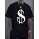 thumbnail image 1 of Pattern printed men's round neck short sleeved T-shirt, simple and fashionable T-shirt, comfortable and breathable casual sports top suitable for spring and summer vacation leisure, 1 of 3