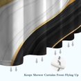 thumbnail image 6 of Black White Gold Marble Pattern Shower Curtain 84"x72" ,Bathroom Decorative Shower Curtains Set with 12 Hooks,Modern Waterproof Washable Shower Curtain, 6 of 6