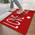 thumbnail image 3 of PtRug Valentines Day Door Mat Love Truck Decorative Pink Heart Kitchen Mat Love You Welcome Doormats Sweet Cat Valentines Outdoor Door Mat Hugs & Kisses Floor Mats XOXO Decor 30" X 17", 3 of 6