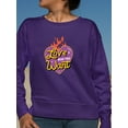 thumbnail image 2 of Love Who You Want Glowing Heart Sweatshirt Women -Smartprints Designs, Female Small, 2 of 4