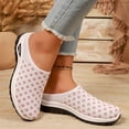 thumbnail image 3 of EKVAHL Women's Orthopedic Backless Walking Mules, Grid Knit Mesh Slip On Clogs, Wide Width Lightweight Daily Outdoor Walking Sneakers Pink, 3 of 5