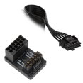 thumbnail image 1 of Graphics Card Power Connector, GPU Power Adapter Board 16Pin To 16pin 180 Degree  for PC Black, 1 of 7