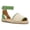 Green, variant on YDN Women Comfortable Open Toe Flats Sandals Strap Buckles Two Toned Wedge Low Heels Shoes Summer Daily Party Size 7 Purple