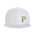 thumbnail image 3 of ZICANCN Alphabet P Pattern Baseball Caps, Trucker Hats for Men And Women, Adjustable Breathable Flat Caps, White, 3 of 6