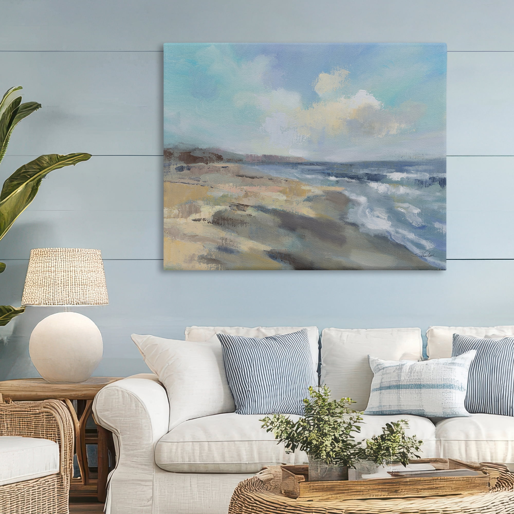 Stupell Industries Serene Morning Beach Waves Canvas Wall Art, design by Silvia Vassileva