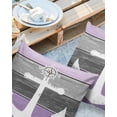 thumbnail image 2 of Pack of 2 Outdoor Pillow Covers, Purple and Grey Wood Grain Anchor Waterproof Square Throw Pillowcase Cushion Decorative Pillow Covers for Couch Patio Tent, 24x24 in, 2 of 6