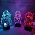 thumbnail image 1 of Lámpara de Anime Zero Two para niños y niñas, luz nocturna 3d con Control remoto, 16 colores, regalo de Manga, Darling in The Franxx, 1 of 5