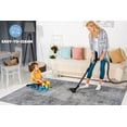 thumbnail image 4 of 2X8ft Light Grey Abstract Runner Rug,Stain Resistant Soft Kitchen Hallway Carpet, 4 of 7