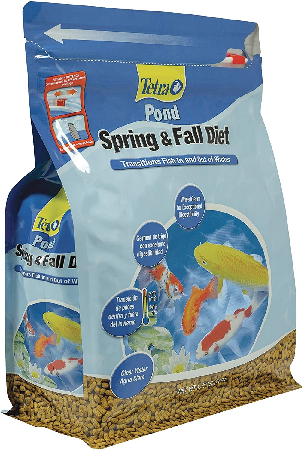 (2 pack) TetraPond Spring And Fall Diet 1.72 Pounds, Pond Fish Food, For Goldfish And Koi