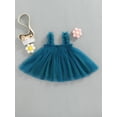 thumbnail image 4 of xiaxaixu Robe en Tulle pour Fille, Robe d'Été Unie Plissée Sans Manches pour Fête et Spectacle sur Scène, 4 of 8