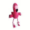 thumbnail image 4 of Interactive & Durable Flamingo Toy for Medium Dogs - Squeaky Fun, Chew Knots for Dental Health, 4 of 5