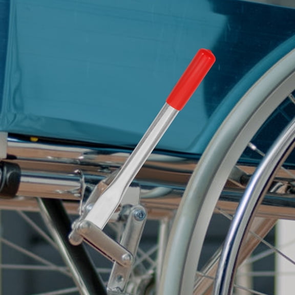 OFFIGAM Adjustable Red Wheelchair Brake Extension Rod for Enhanced Safety and Comfort